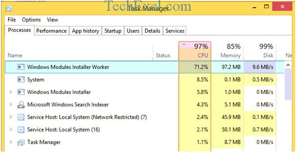 Windows Modules Installer Worker Windows 10 High CPU