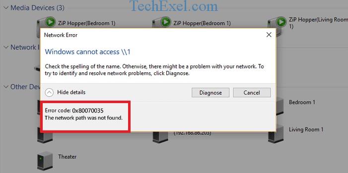 Error 0x80070035 - The Network Path Was Not Found