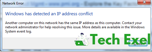 Windows Has Detected An IP Address Conflict