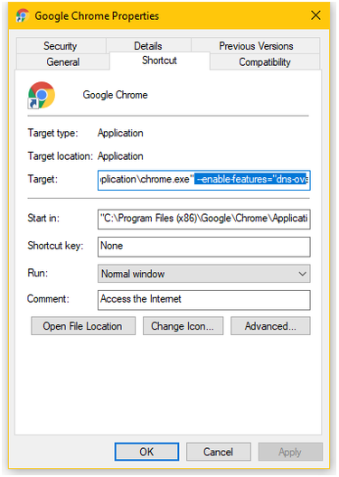 Enable DNS-over-HTTPS in Google Chrome