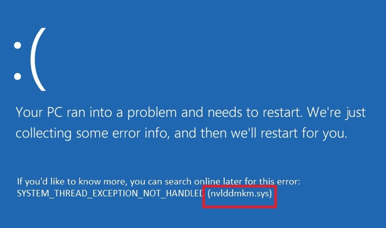 Nvlddmkm.sys Error on Windows 10
